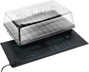 2 Set 60-Cell Seed Starter Kit - Strong Seed Trays with Humidity Domes, Cell Trays and Seedling Heat Mats - Cloning, Propagation and Germination Station