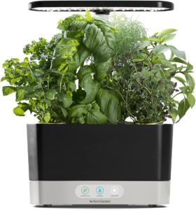 AeroGarden Harvest with Gourmet Herb Seed Pod Kit - Hydroponic Indoor Garden, Black