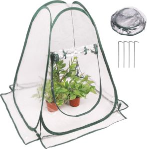 Pop up Greenhouse Cover, Transparent PVC Mini Small Grow Plant House Tent