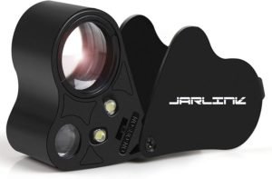 JARLINK 30X 60X Illuminated Jewelers Loupe Magnifier