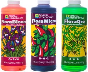 General Hydroponics FloraSeries Hydroponic Nutrient Fertilizer System