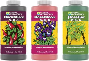 General Hydroponics FloraSeries Hydroponic Nutrient Fertilizer System with FloraMicro